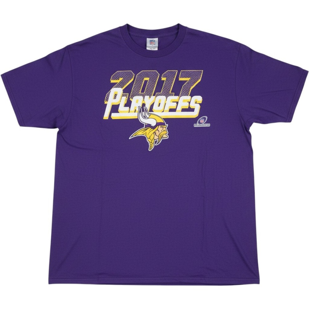 NFL Minnesota Vikings T-Shirt Mens XL Purple 2017 Playoffs Cotton Graphic Tee